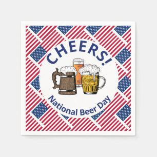 Serviette En Papier Jour national américain de la bière en papier USA