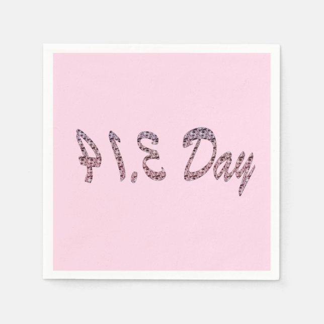 Serviette En Papier Jour Pie Pink Pi (Devant)