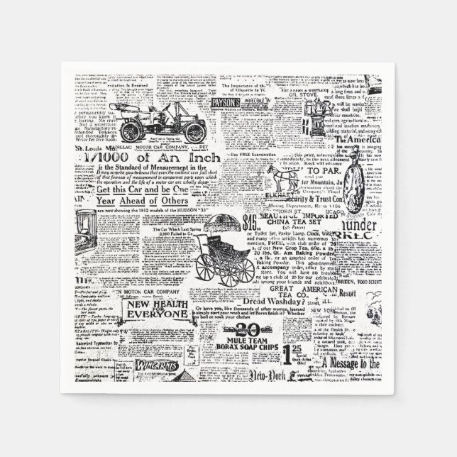 Serviette En Papier Journal (Devant)