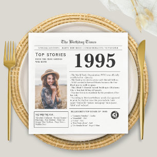 Serviette En Papier Journal d'anniversaire 1995