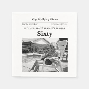 Serviette En Papier Journal pour les 60 ans