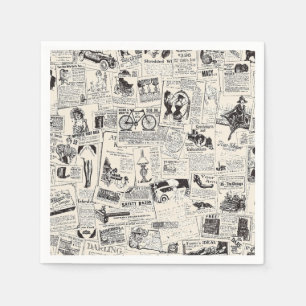 Serviette En Papier Journal vintage