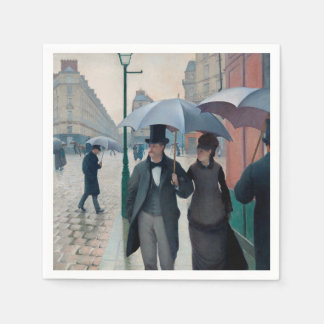 Serviette En Papier Journée de la Pluie de Paris par Gustave Caillebot