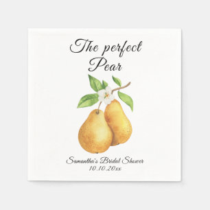 Serviette En Papier Journée de mariage fleurie au poirier parfait aqua
