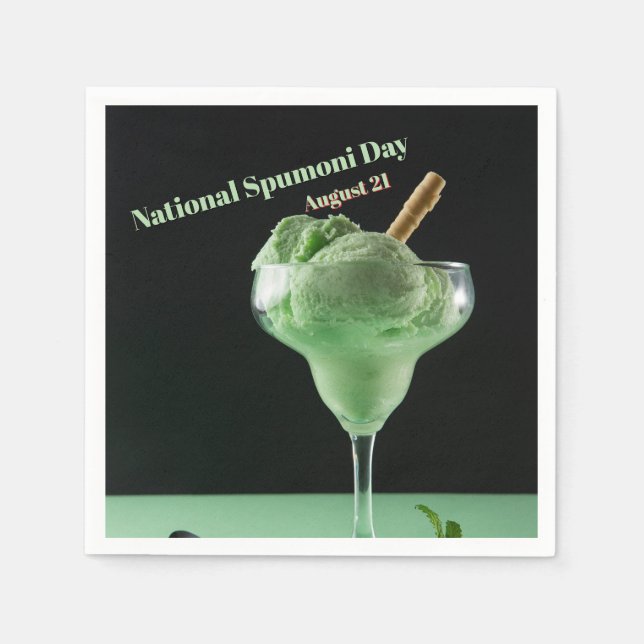 Serviette En Papier Journée nationale des spumoni (Devant)