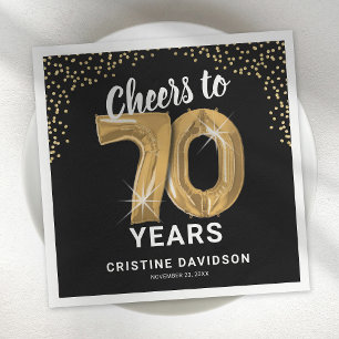 Serviette En Papier Jours modernes à 70 ans Adulte Anniversaire servie