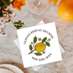 Serviette En Papier Jovely Lemons FÊTE DES MARIÉES Rustique PERSONNALI