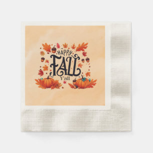 Serviette En Papier Joyeuse Automne à tous classique 