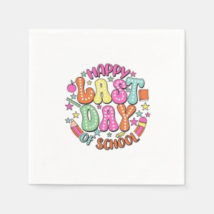 Serviette En Papier Joyeuse Dernière journée d'école