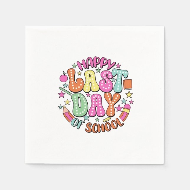 Serviette En Papier Joyeuse Dernière journée d'école (Devant)
