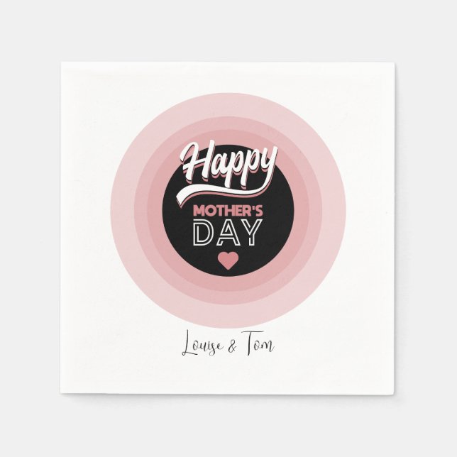 Serviette En Papier Joyeuse fête des mères (Devant)