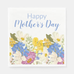 Serviette En Papier Joyeuse Fête des mères florales