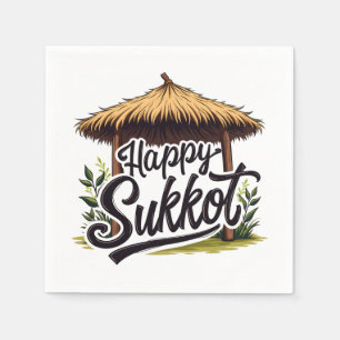 Serviette En Papier Joyeuse fête juive Sukkot Hanoukka