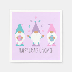 Serviette En Papier Joyeuse Gnomie de Pâques Jonglant oeufs de Pâques