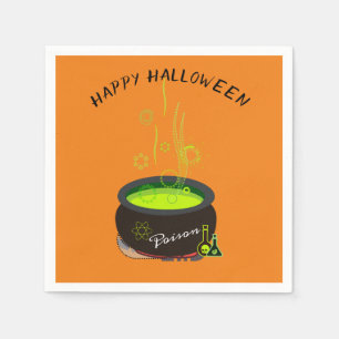 Serviette En Papier Joyeuse Halloween sorcières poison brasser