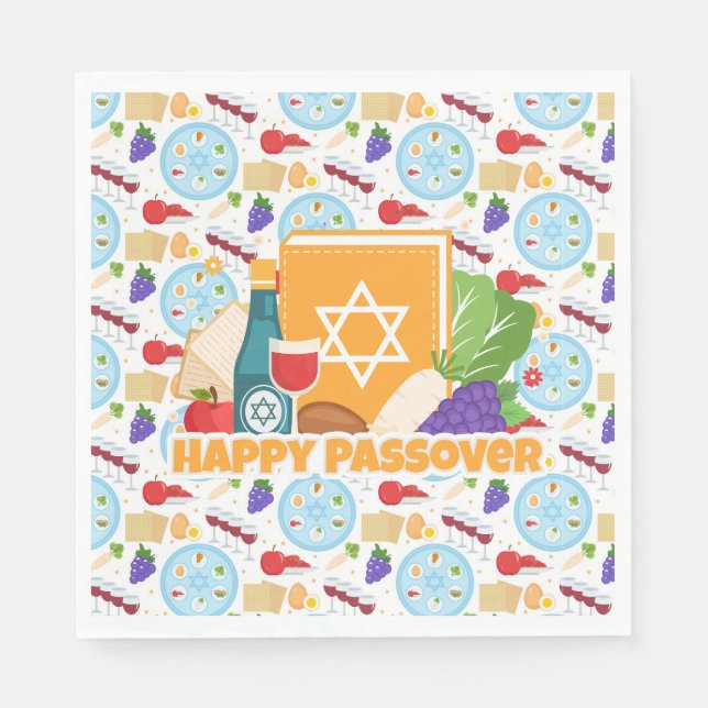 Serviette En Papier Joyeuse Pâque  (Devant)