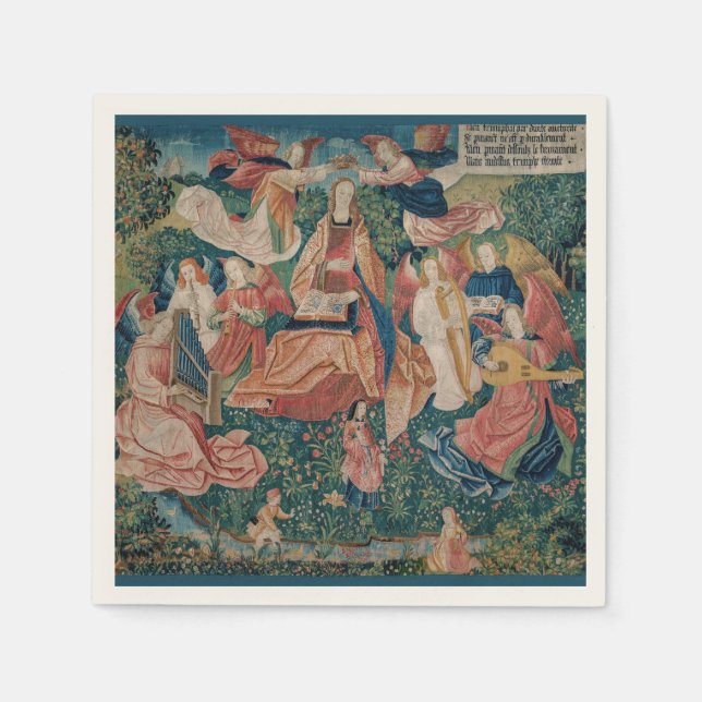 Serviette En Papier Joyeuse vie dans Paradise Garden Tapisserie médiév (Devant)