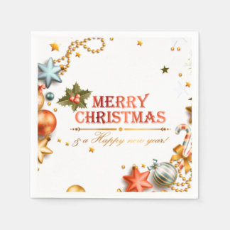 Serviette En Papier Joyeuses Crishtmas À Tous