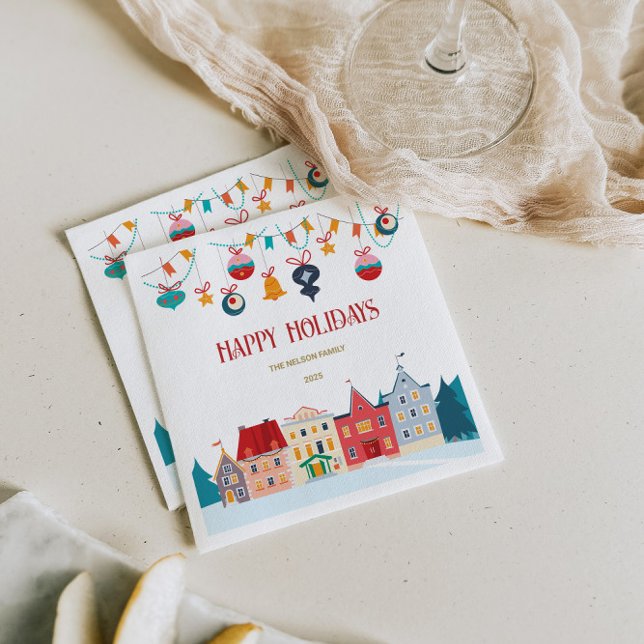 Serviette En Papier Joyeuses fêtes (Créateur téléchargé)