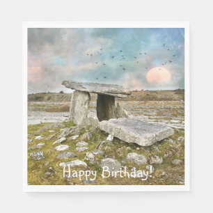 Serviette En Papier Joyeuses ruines celtiques d'anniversaire