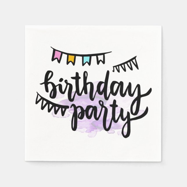 Serviette En Papier Joyeuses serviettes d'anniversaire (Devant)