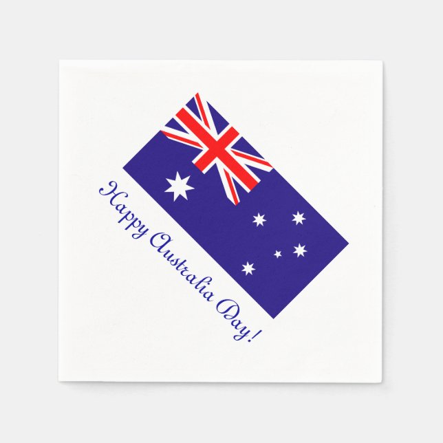 Serviette En Papier Joyeuses serviettes de la fête nationale australie (Devant)