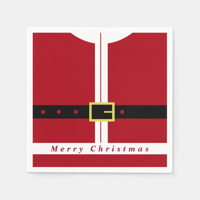 Serviette En Papier Joyeuses serviettes de Noël Père Noël (Devant)