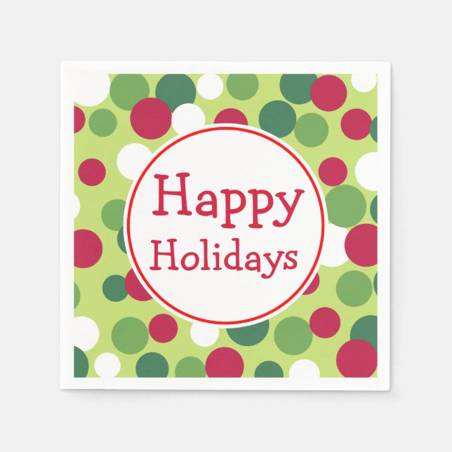 Serviette En Papier Joyeuses serviettes de vacances (Devant)