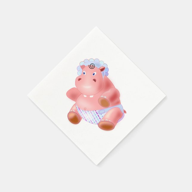 Serviette En Papier Joyeuses serviettes Hippo (Coin)