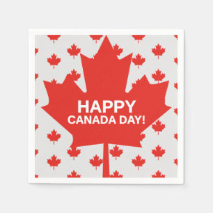 Serviette En Papier Joyeuses serviettes papier de la fête du Canada