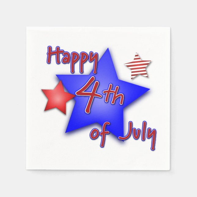 Serviette En Papier Joyeux 14 juillet (Devant)