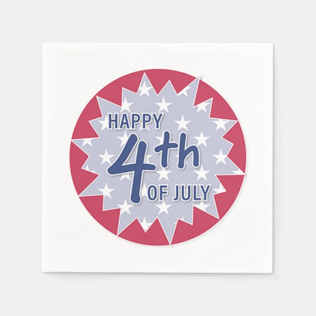 Serviette En Papier Joyeux 14 juillet (Devant)