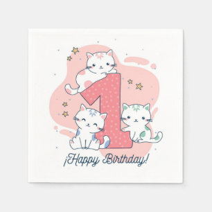 Serviette En Papier Joyeux 1er anniversaire