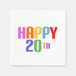 Serviette En Papier Joyeux 20ème