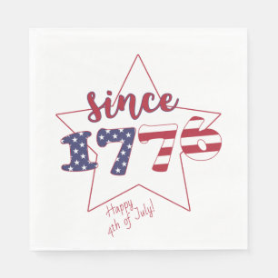 Serviette En Papier Joyeux 4 juillet  Depuis 1776 - Patriotique