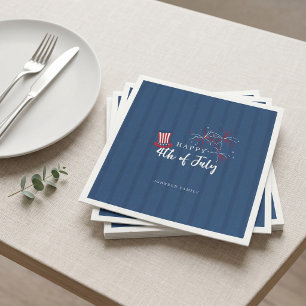 Serviette En Papier Joyeux 4 juillet Jour de l'Indépendance de la fier