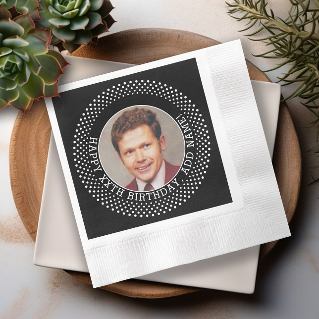 Serviette En Papier Joyeux 50e anniversaire - Au-dessus de la colline  (Personalized Over the Hill Birthday Napkins)