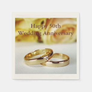 Serviette En Papier Joyeux 50e anniversaire de Mariage