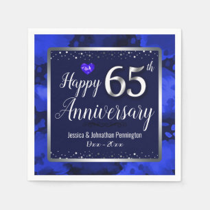 Serviette En Papier Joyeux 65e anniversaire de Mariage