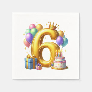 Serviette En Papier Joyeux 6e Anniversaire
