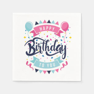 Serviette En Papier Joyeux anniversaire