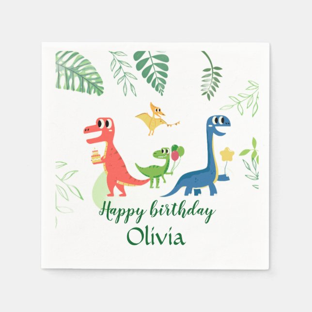 Serviette en papier joyeux anniversaire (Devant)