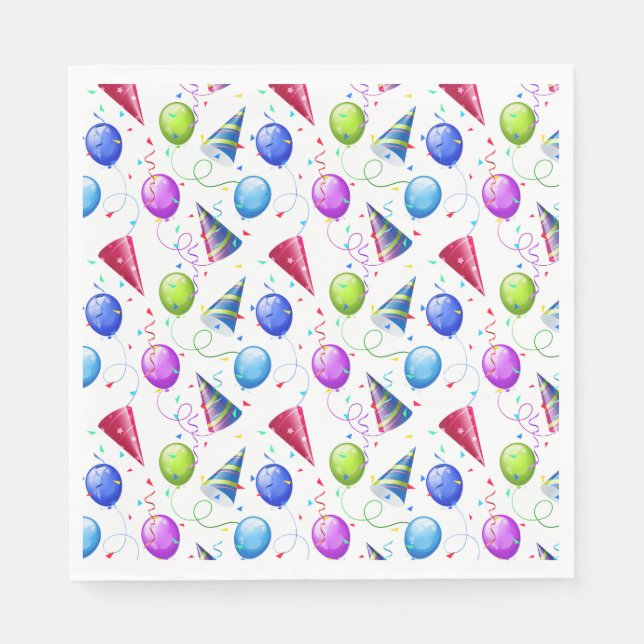 Serviette En Papier Joyeux Anniversaire  (Devant)