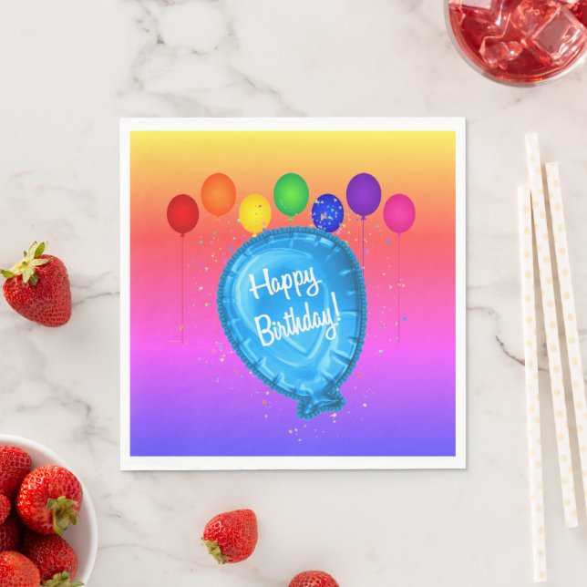 Serviette En Papier Joyeux anniversaire ! ! (En situation)