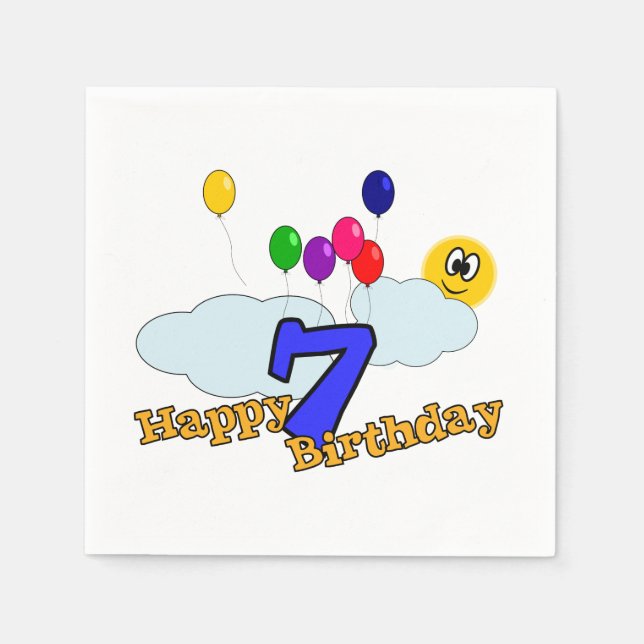 Serviette En Papier Joyeux anniversaire (Devant)