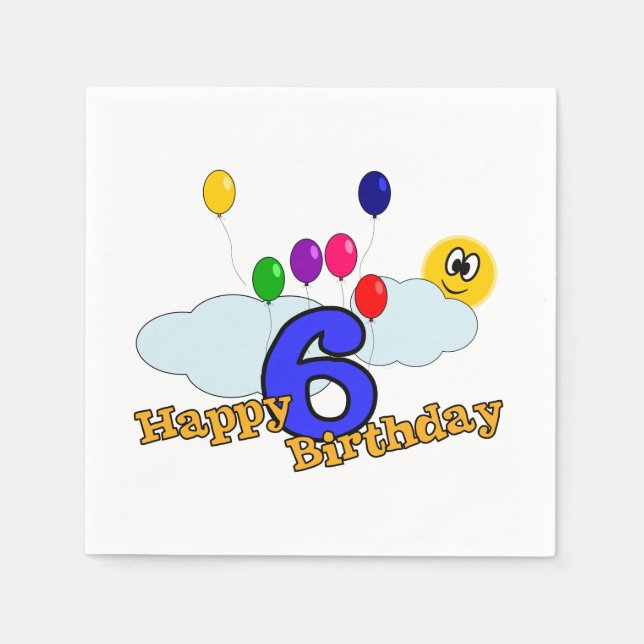 Serviette En Papier Joyeux anniversaire (Devant)