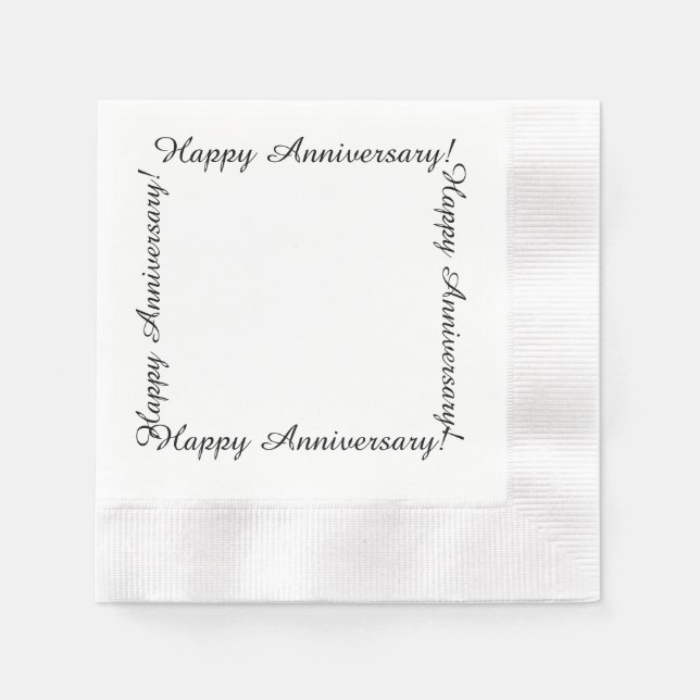 Serviette En Papier Joyeux anniversaire (Devant)
