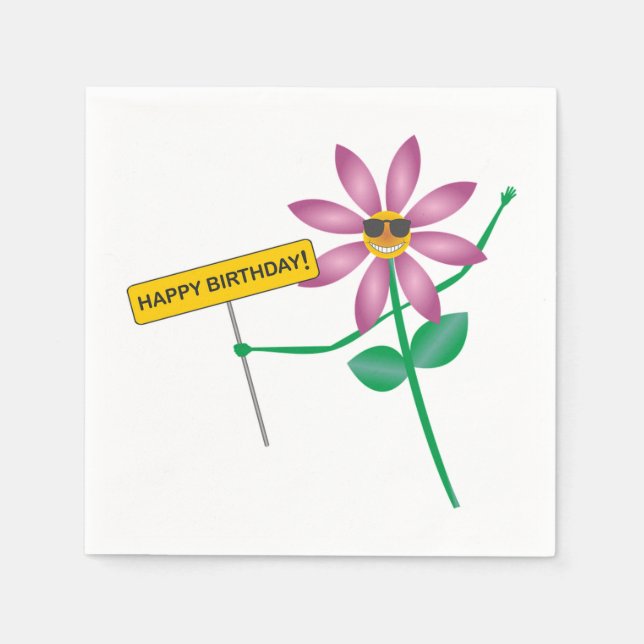 Serviette En Papier Joyeux Anniversaire (Devant)