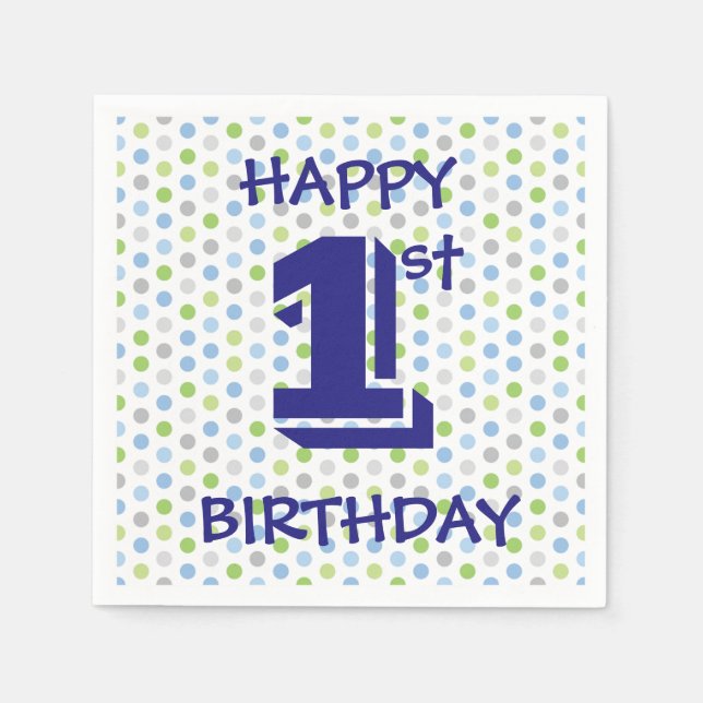 Serviette En Papier Joyeux Anniversaire (Devant)