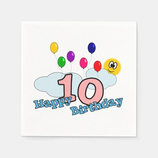 Serviette En Papier Joyeux anniversaire (Devant)